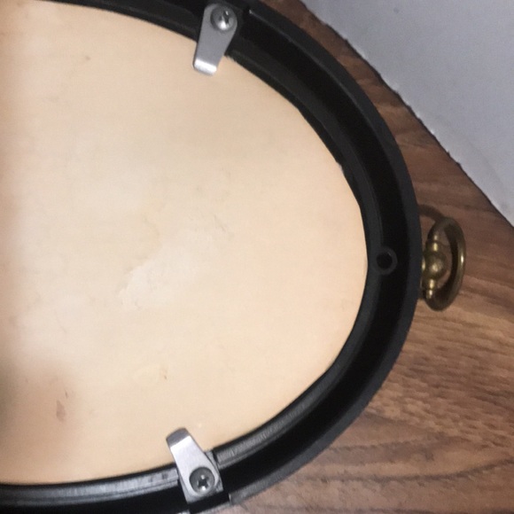 Vintage.  1970s or so black plastic oval framed hand embroidered. “Love” wall - Picture 7 of 10